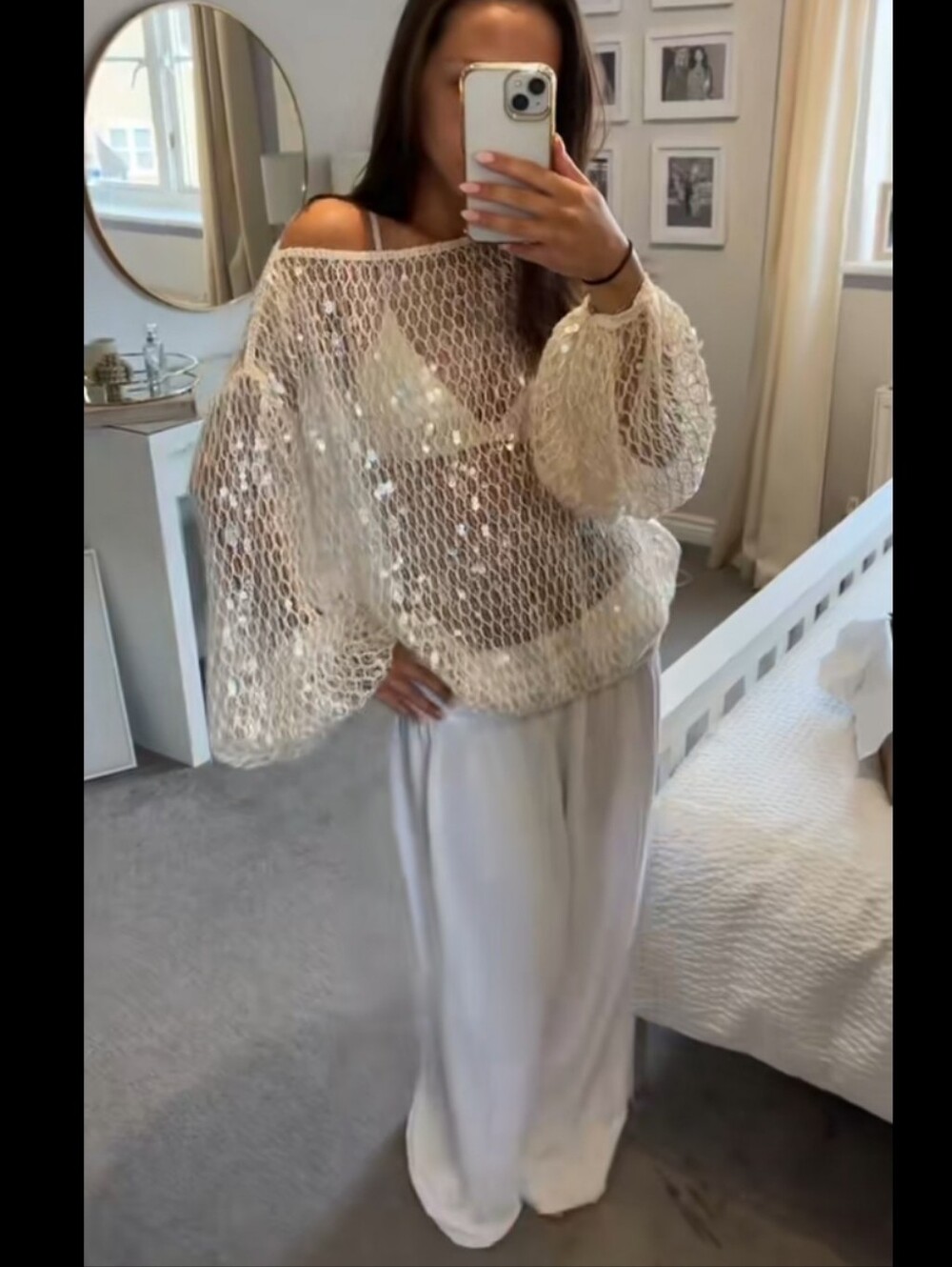 ZARA SEQUIN TOP Size M - Picture 5 of 16